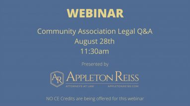 FL Community Association Legal Q&A (08 28 20 Webinar)