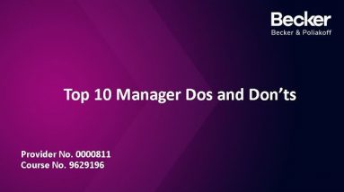 Top 10 Florida LCAM Dos & Dont's Webinar (August 2020)