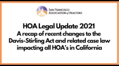 HOA Legal Update 2021 with Jeanne Grove
