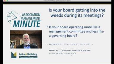 Association Management Minute:   Board Agenda