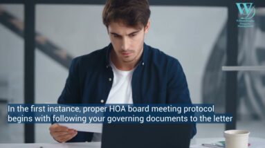 Following The Right HOA Board Meeting Protocol | HOA Association Management | Charlotte NC