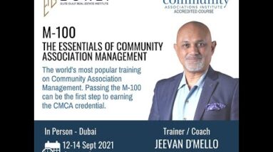 M-100 The Essential Of Community Association Management on 12-14 September