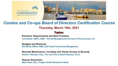Condo Co op Board Certification March 18 2021