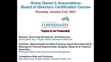 HOA Board Certification Jan 2021