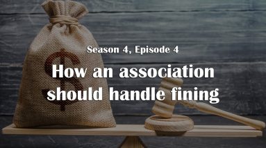 How an association should handle fining
