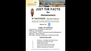 JUST THE FACTS for Homeowners - Show Me The Money!
