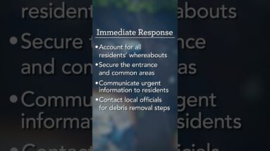 The Immediate Response to a Natural Disaster