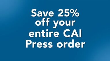 Save BIG with CAI Press!