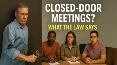 So when can the board have a closed-door meeting? (Airing 10/19/25)